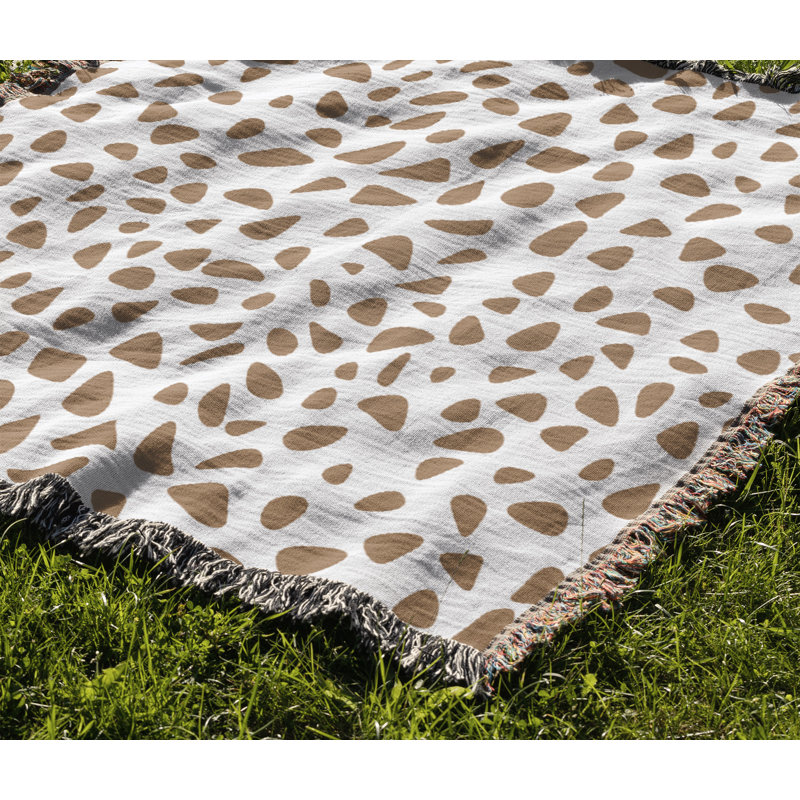 Jeté en coton Kambili, 50 x 70, Beige