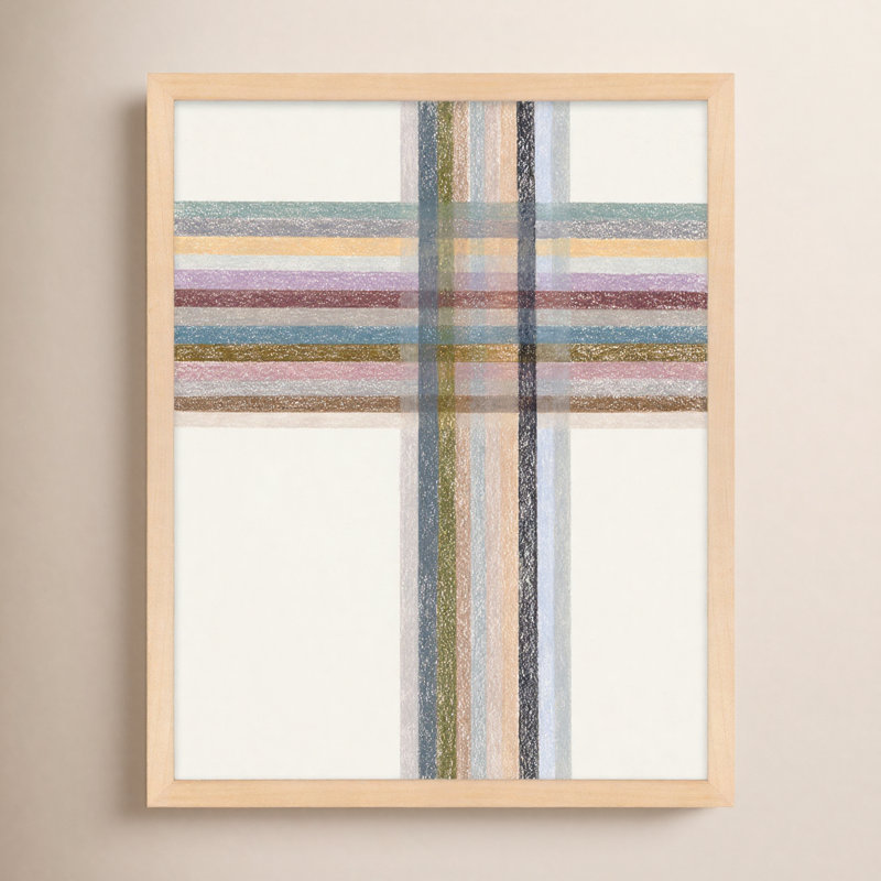Intersection II Vertical Print by Beth James, Maple Framed, 16" W x 20" H