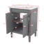 Meuble-lavabo de 24 po avec lavabo supérieur en céramique, grande armoire de rangement moderne à 2 niveaux, portes à fermeture douce, panneau de fibres à densité moyenne durable et structure en bois massif-1149788763