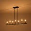 Lustre pour îlot de cuisine 7 lumières