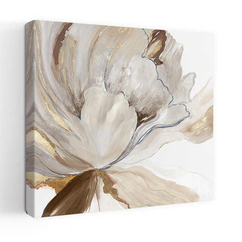 Papillon fleur I abstrait délicat fleur élégante nature, H 48 po x l 48 po