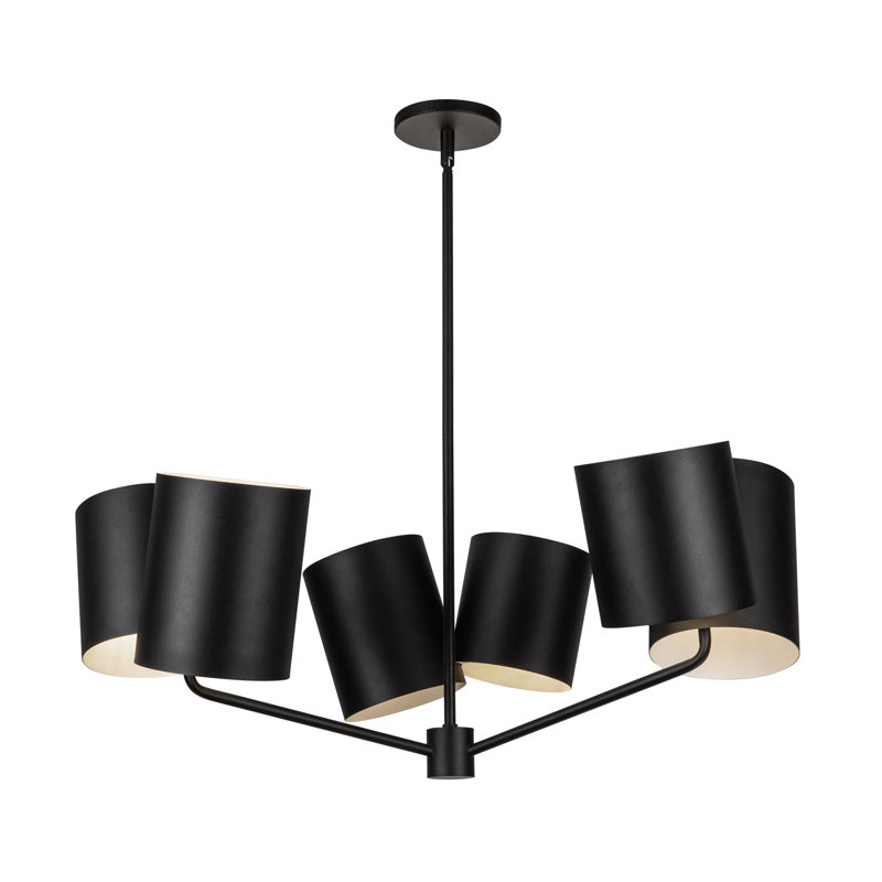 Keiko 6 - Light Chandelier, Matte Black