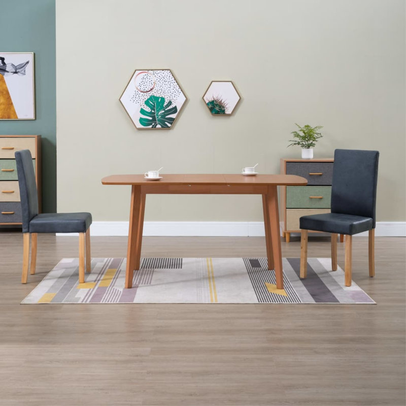 Dining Chairs Side Chair with Solid Wood Legs for Home Kitchen, 2, Stone, Natural