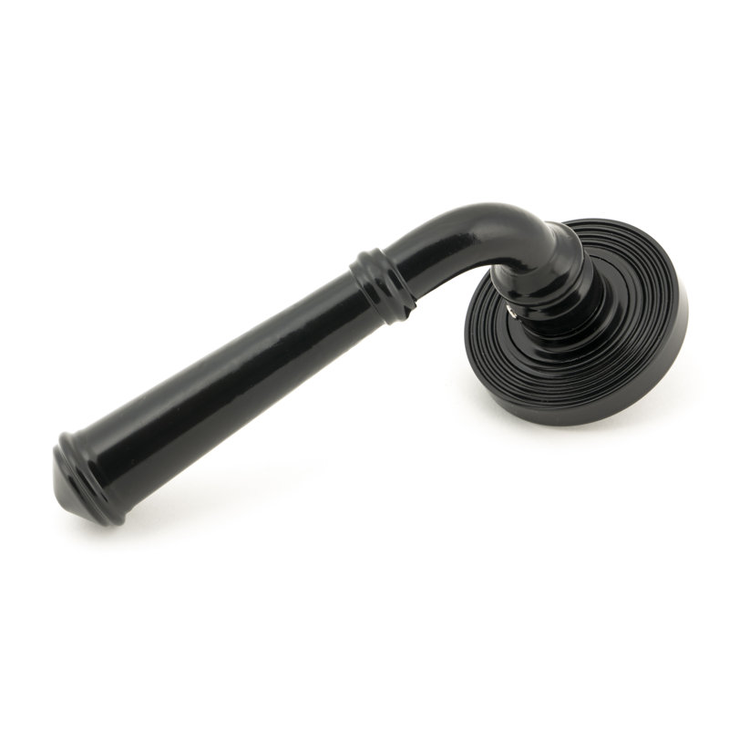 Regency Lever on Rose Set (Beehive), Black