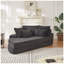 Canapé-lit 78,5 pouces en velours côtelé semi-circulaire 2-en-1, fauteuil inclinable avec coussins décoratifs et cinq coussins décoratifs-53036193-53036383