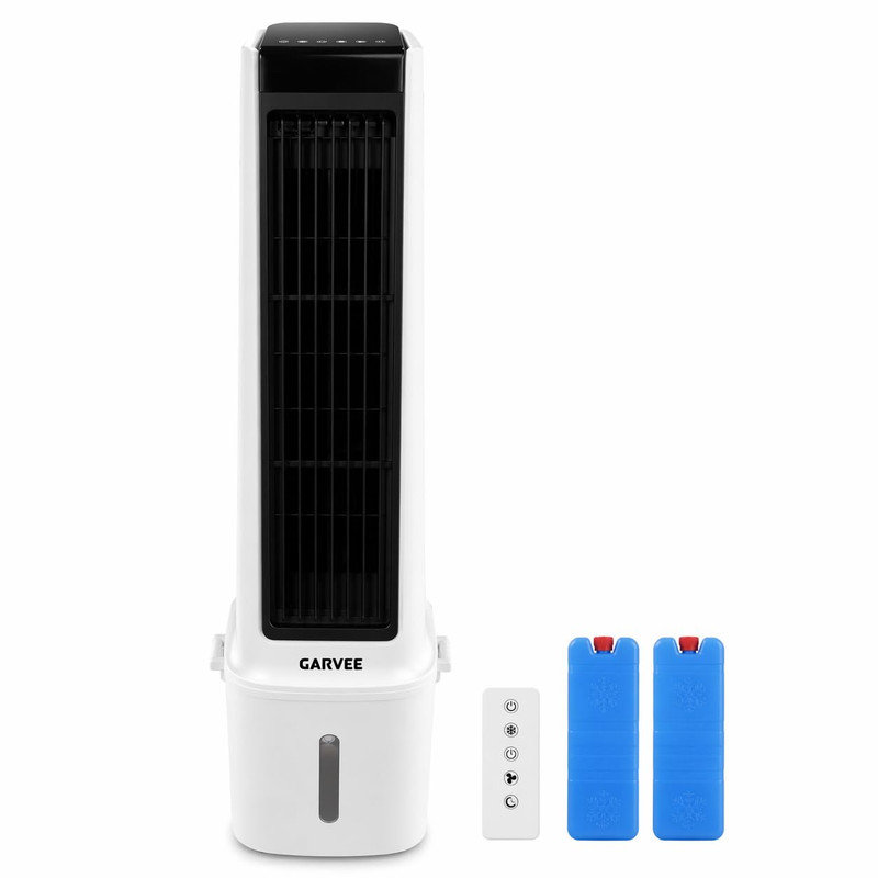Refroidisseur d'air portatif à évaporation - réservoir de 1 600 ml, télécommande, 3 vitesses, minuterie pour bureau de chambre à coucher
