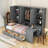 2 Drawers Wood Daybed with Built-in Desk and Shelves-1699834347-1699834357