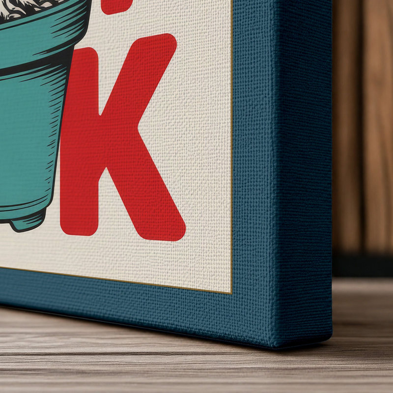 Roots Over Rock Modern - Wrapped Canvas, 36x24 - 91.4 x 61.0 cm, Teal Border