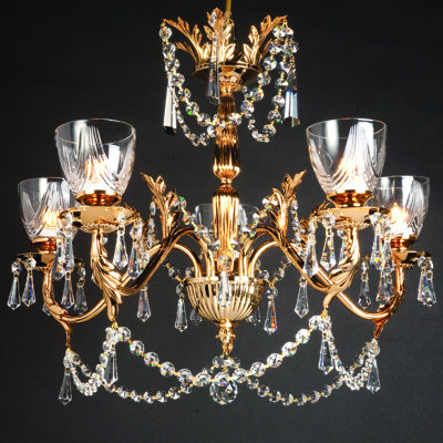 Queen"s 5 - Light Shaded Chandelier