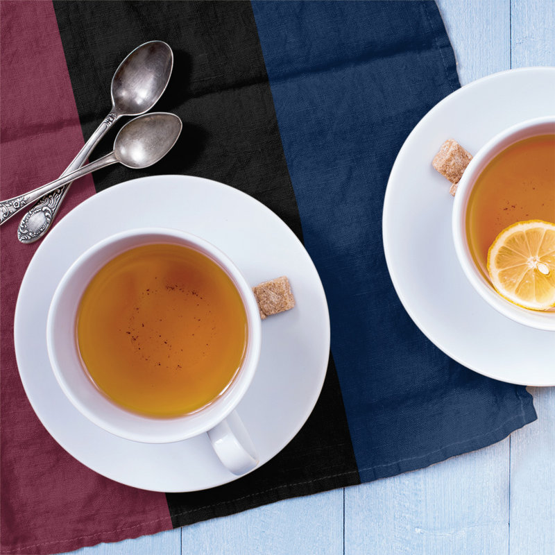 Stripe Tea Towel Kitchen Towel, Cotton, Wine/Black/Navy Blue Cleveland Basketball