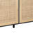 62.20"Elegant and Functional 4-Door Rattan Decorative Storage Cabinet,Easy Assembly,Black