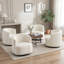 Fauteuil demi-tonneau pivotant en velours Stanford-1487971249