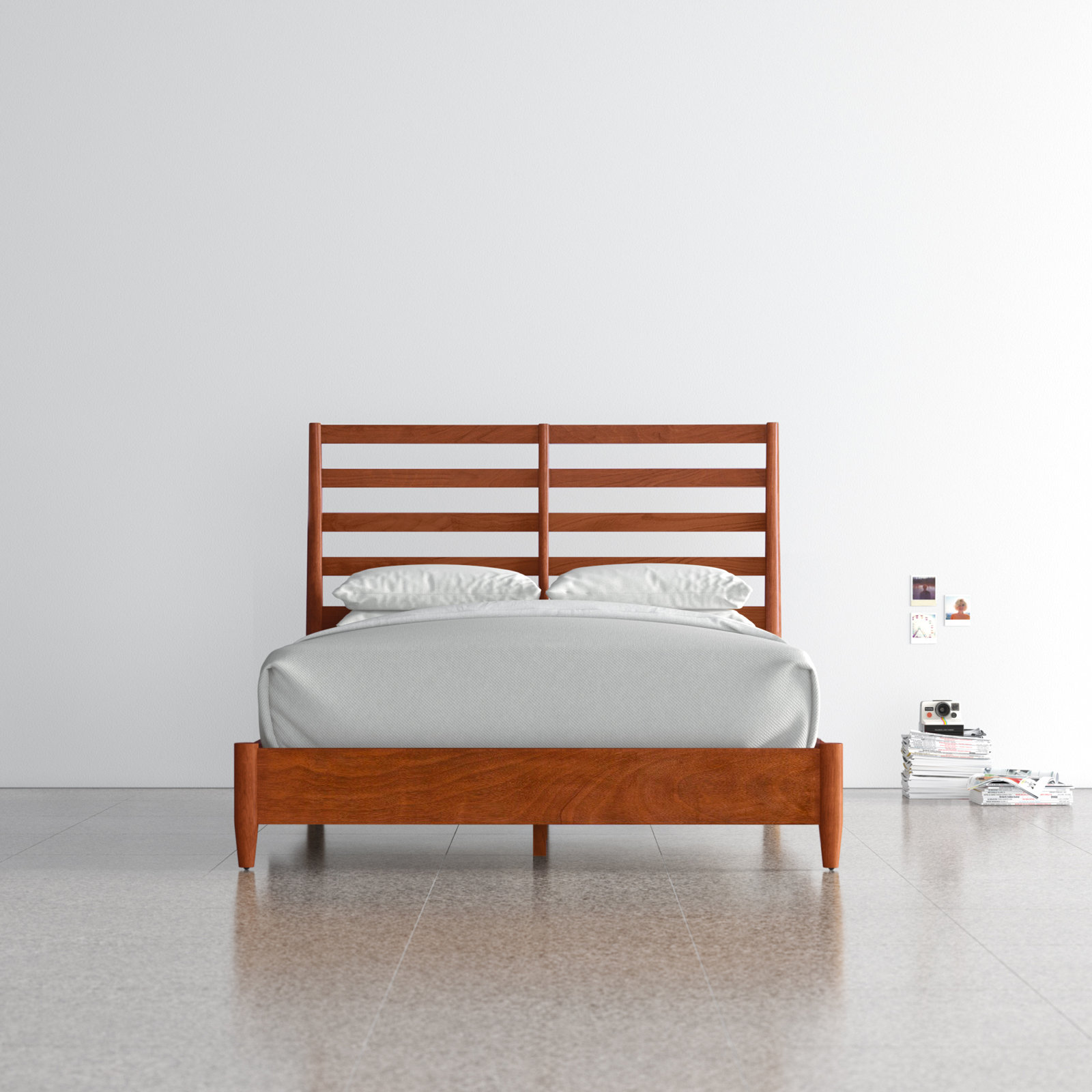 Williams Slatted Bed, Queen, Chestnut