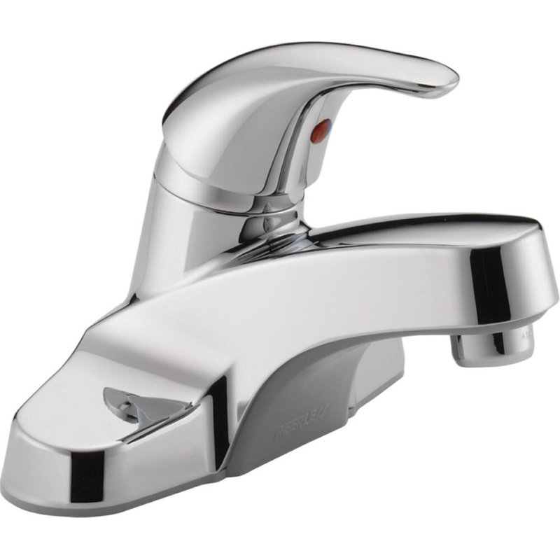 Core Centerset Bathroom Faucet with Drain Assembly, 2-handle Bathroom Sink Faucet, Chrome, Plastic Drain Assembly