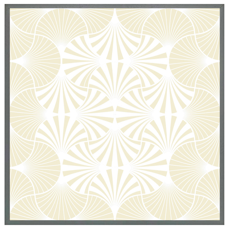 Farson Golden Star Ornament - Single Picture Frame Print, Black Framed, 61cm H x 61cm W x 4cm D