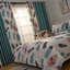Ensemble de literie et de rideaux 9 pièces, couvre-lit matelassé à imprimé de plumes bleu sarcelle avec 6 panneaux de fenêtre assortis et 2 taies décoratives, couvre-lit toutes saisons en microfibre, adapté aux animaux de compagnie-129124539