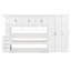 Lit escamotable simple avec armoire, bureau et bureau, blanc