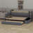Daybed with Integrated Storage Footstool, Shelves, Trundle, USB Port & LED Lighting-1359240695