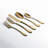 Gold And Black 20 Piece Flatware Set, Service for 4-26303464