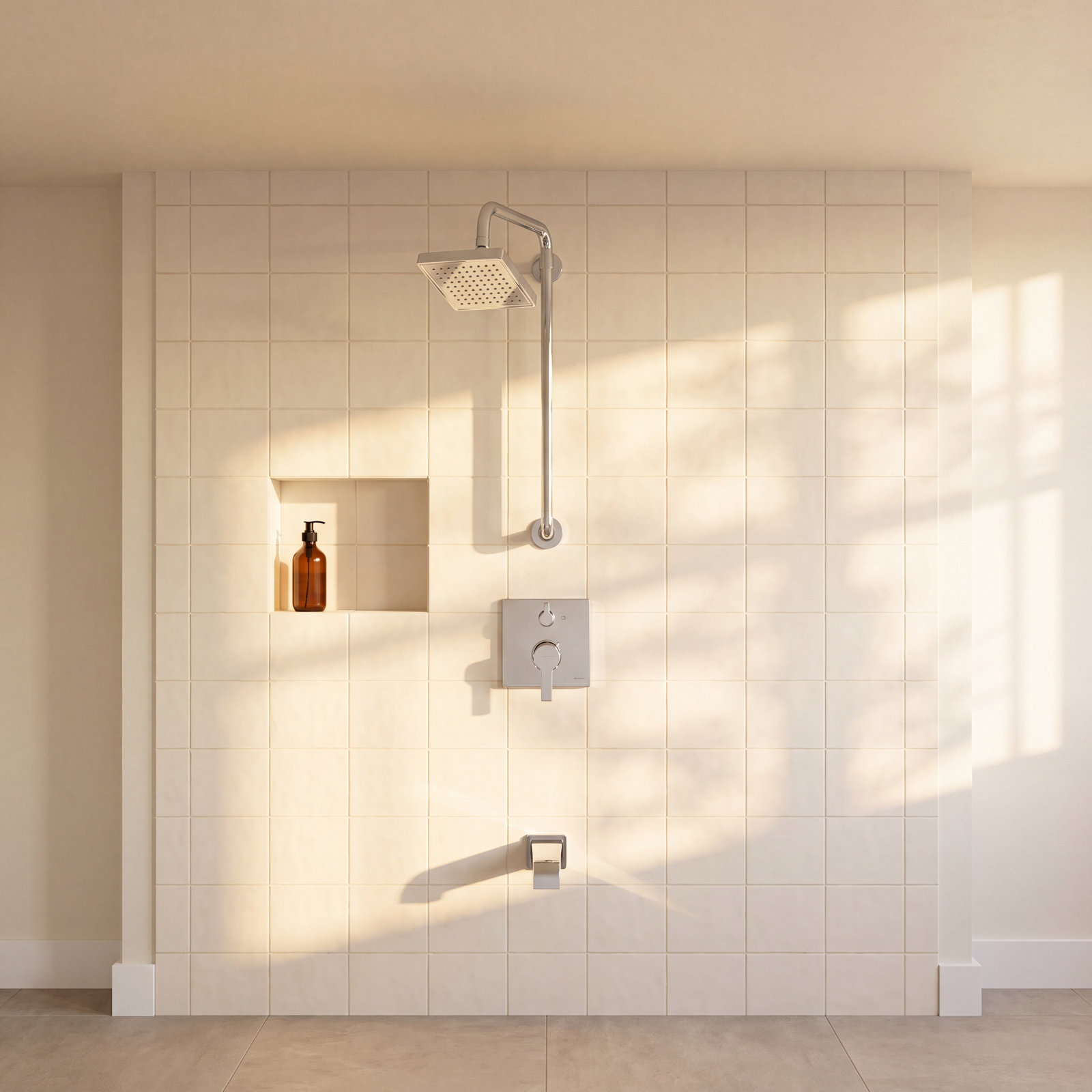 Loure Rite-Temp Bath and Shower Trim Set, Polished Chrome