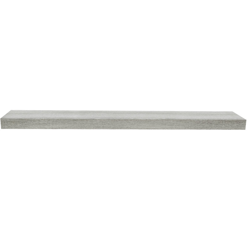 Ballucci 36" Rustic Gray Wood Floating Wall Shelf with Invisible Bracket