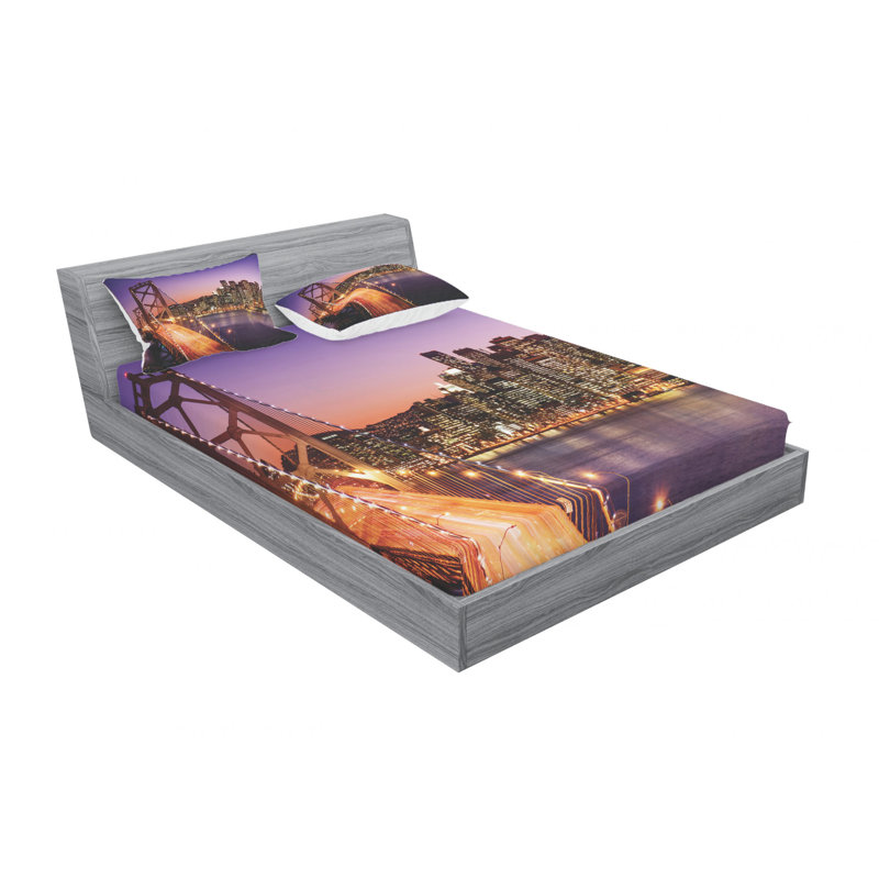 Microfiber Sheet Set, Queen Sheet Set with Fitted Sheet