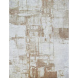 Aurora Abstract Area Rug in Beige And Brown