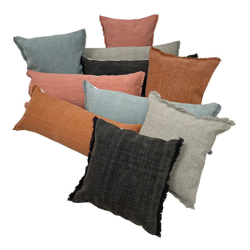 Housse de coussin 100% coton Contemporary, Bleu Corydalis / bleu clair, Housse de coussin seulement - sans coussin