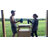 Outdoor Bar Cart with 304 Stainless Steel Top and Storage Cabinet-1249933120