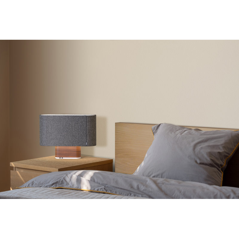 Belmont Table Table Lamp USB, Charcoal, Walnut