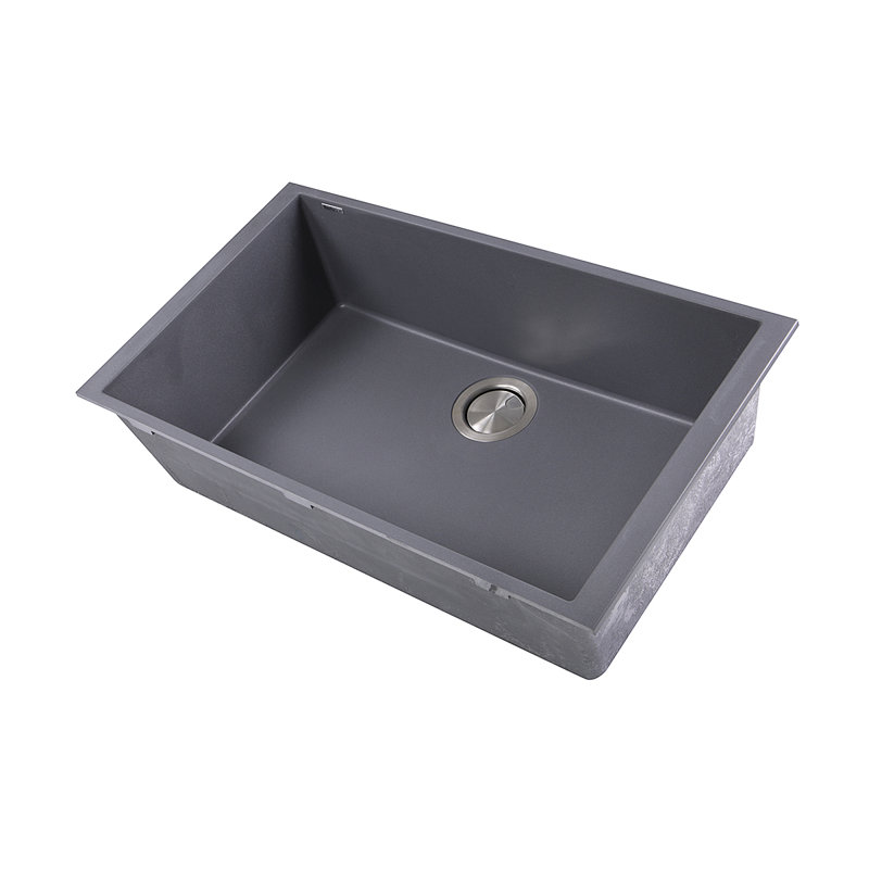 Plymouth 30'' L Single Basin Kitchen Sink, Titanium