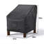 Ensemble de 2 housses de patio noires imperméables (l 31 po x P 38 po x H 30 po)