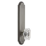 Grandeur Arc Tall Plate Single Dummy with Baguette Clear Crystal Door Knob