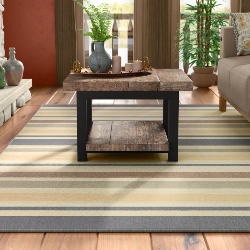 Four Leg Coffee Table with Storage, Natural