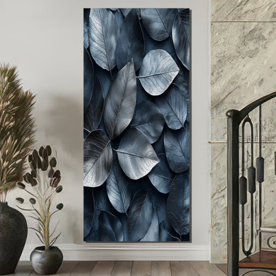 Pewter Leaves - Leaves Canvas Wall Art