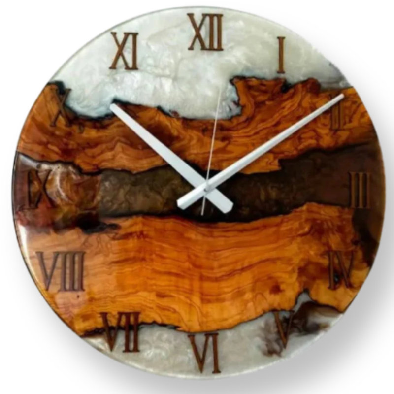 Wood Wall Clock, H 12 po x l 12 po x P 2 po