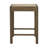 Victor Backless Solid Wood Counterstool With Rattan Woven Cane Seat, Medium Brown