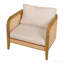 Chaise avec accoudoirs d'extérieur rembourrée, ensemble de 2