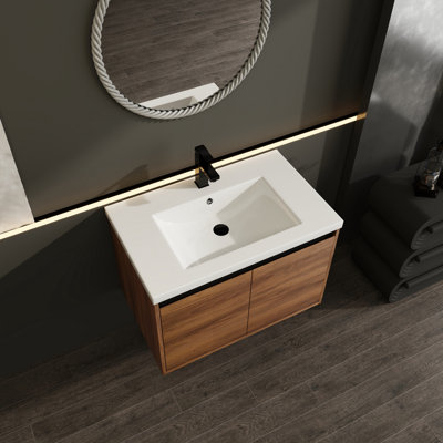 Xhevrije 29.53'' Single Bathroom Vanity with Resin Top