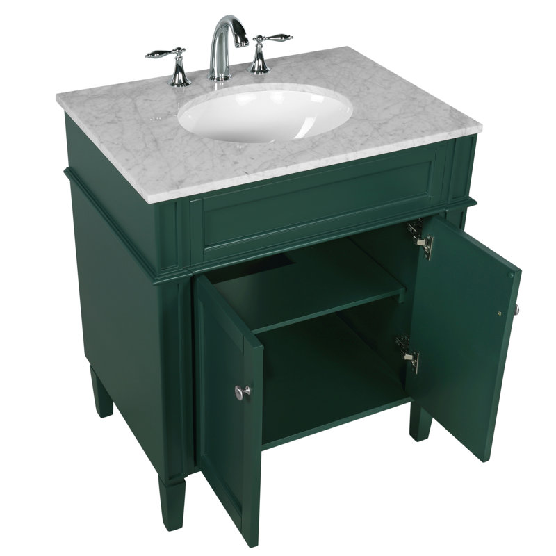 Ensemble de meuble-lavabo simple 30 po Rivers, Vert