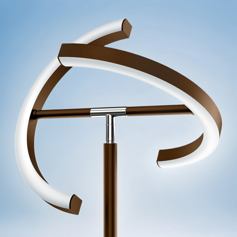 Lampe sur pied moderne à DEL avec télécommande - lumière continue à intensité variable, température de couleur réglable de 3000 K à 6000 K, éclairage à énergie efficace de 22 W pour le salon, la chambre à coucher et le bureau