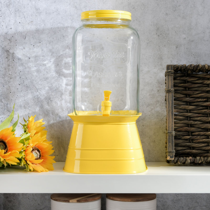 Chiara 256 oz. Beverage Dispenser, Yellow