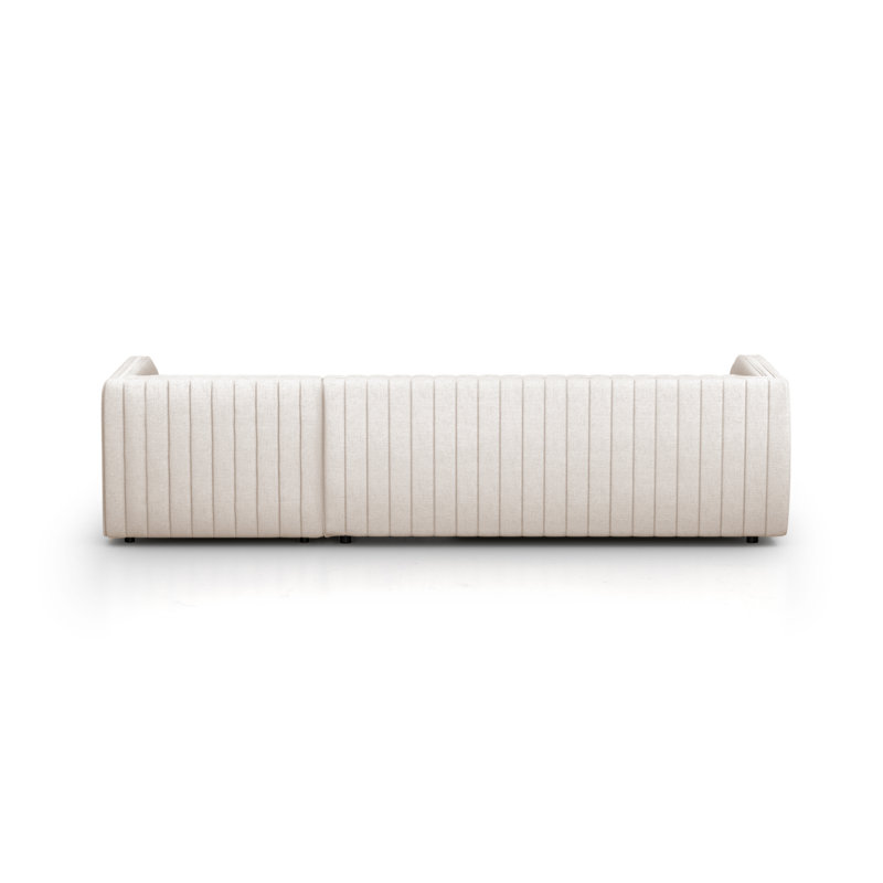 Augustine Chaise Sectional, Right Hand Facing, Dover Crescent Velvet, 26" H X 105" W X 64" D