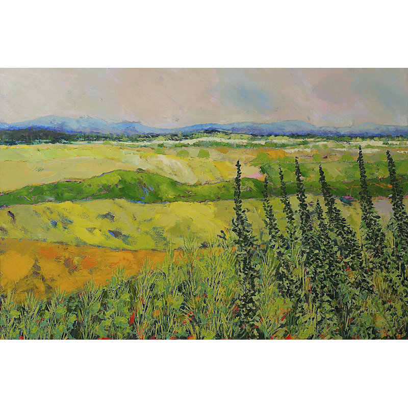 «Forget Y pilier» par Allan Friedlander - peinture sur toile tendue, H 20 po x l 30 po x P 1,25 po