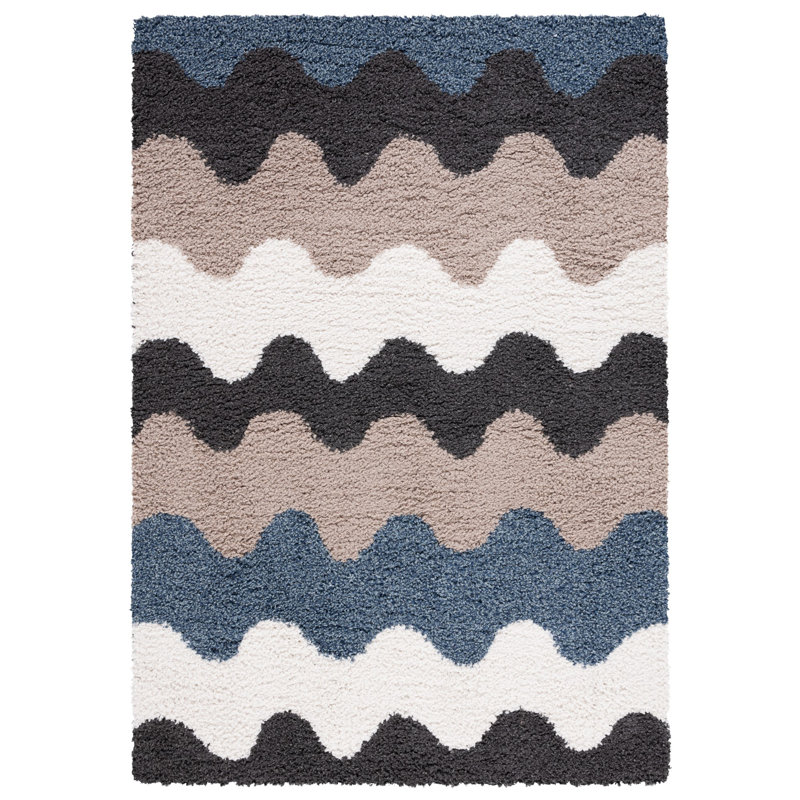 Calico Shag Performance Abstract Rug, Rectangle 5'3" x 7'6"