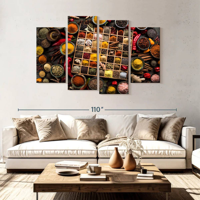 Yarlin Boxed Spices, 54'' H x 84'' W