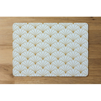 Shelva Wood, Polyester Geometric Rectangle Placemat