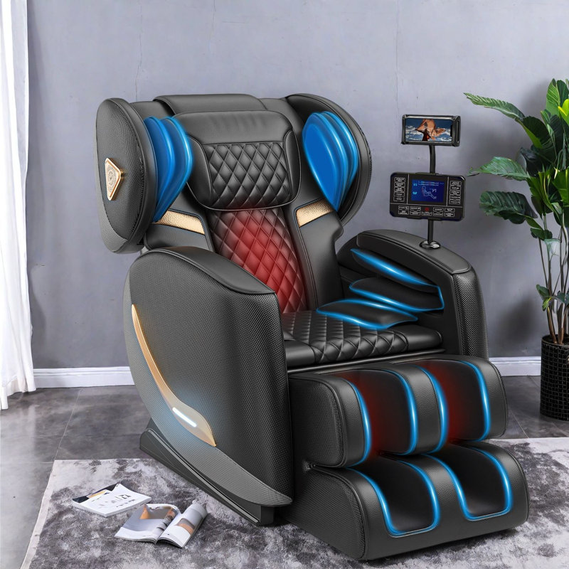 Fauteuil inclinable sans gravité moderne, fauteuil de massage, cuir PU respirant, métal, pour la maison