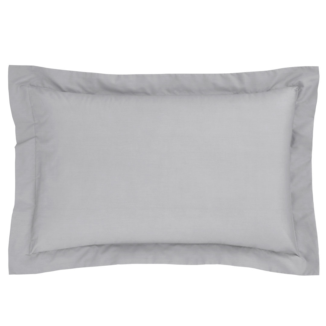 Rackhams Silver/Grey 180 Thread Count Egyptian Cotton Oxford Pillow Case - Oxford - Image 4