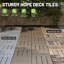 Carreaux de terrasse extérieurs durables, grain de bois Hdpe 44 pièces, plancher de patio moderne